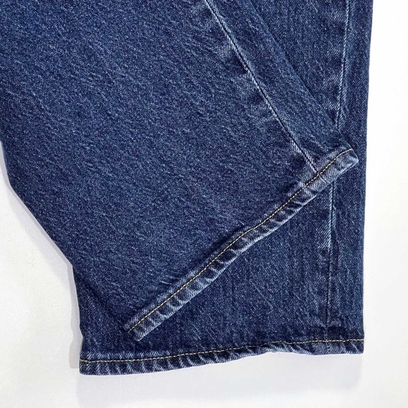 Old Navy High Rise Slouchy Straight Jeans Womens Sz 14 Stretch Button Fly - Picture 2 of 8